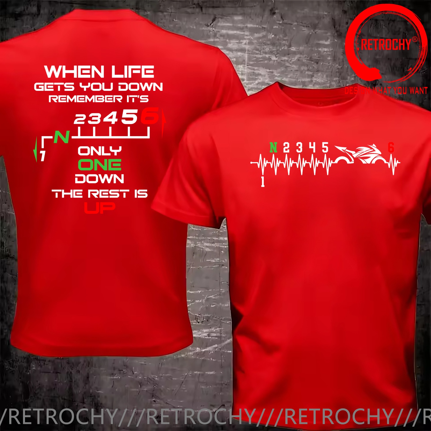 Funny Design 1N23456 Heartbeat - огляд і ціна Motorcycle Gear Up Down